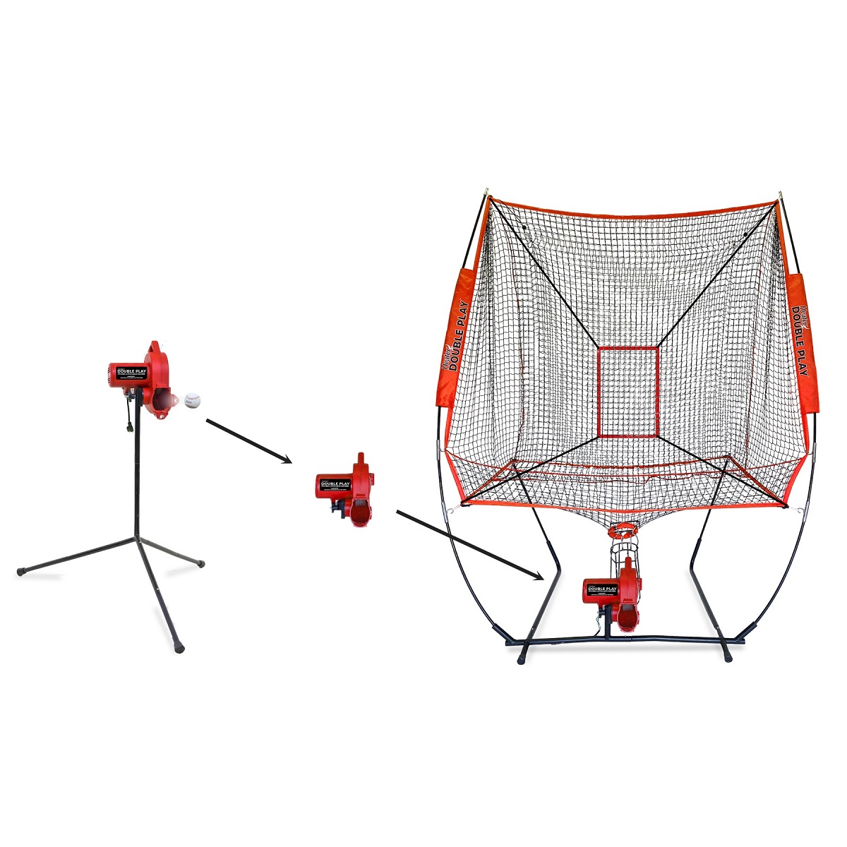 Double Play Baseball Pitch Back & Pitching Machine